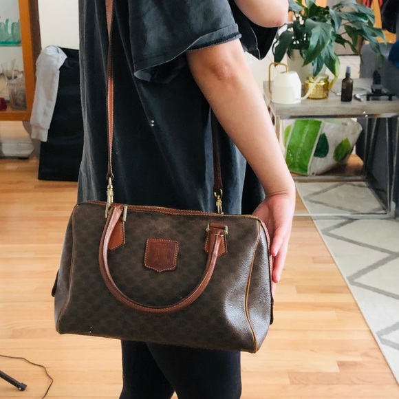 Vintage Celine Macadam Leather Crossbody Handbag - Picture 3 of 3